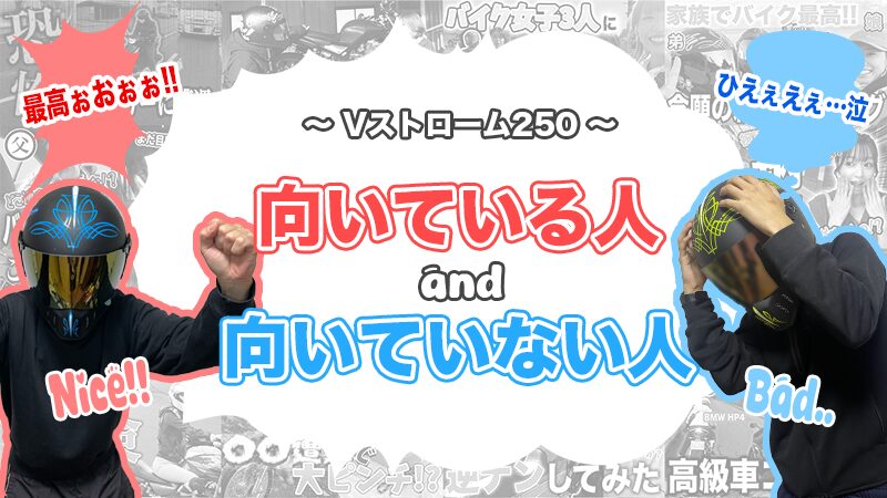 Vストローム250が向いている人・向いていない人