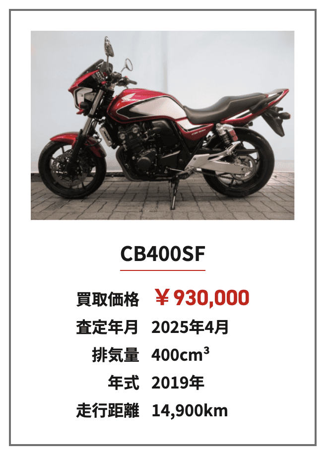 レッドバロン買取事例②CB400SF