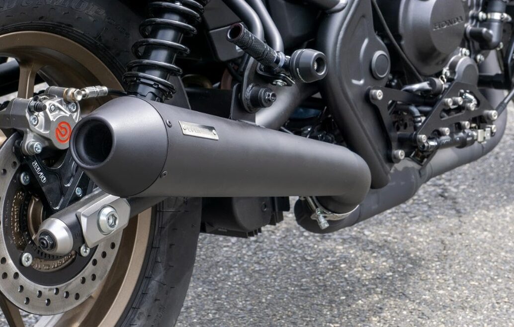 SSメガホンマフラー BLK スリップオン|Overracing